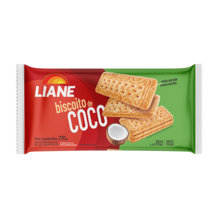 Biscoito Coco S/Lactose Liane 270g