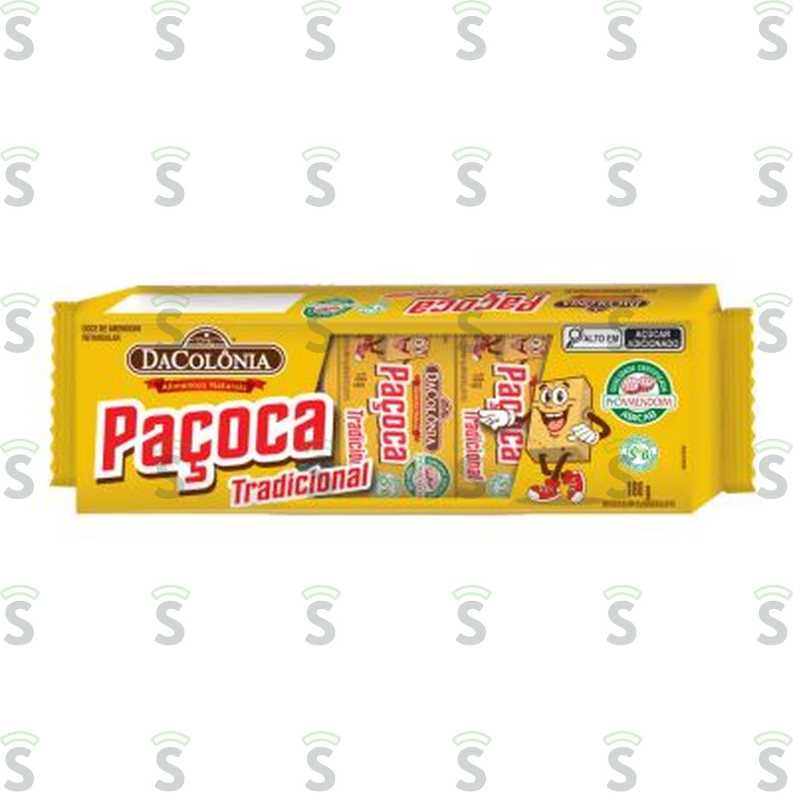 Paçoca Tradicional Dacolônia Retangular Embalagem 200G