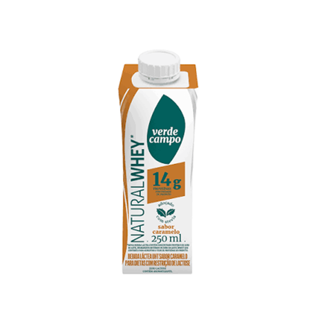 Verde Campo Bebida Láctea Whey Caramelo 250Ml 14G De Proteína