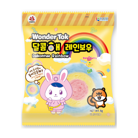 Algodão doce wondertok arco iris 8g