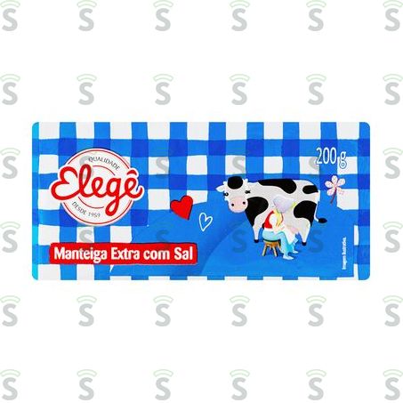  Manteiga Elegê Extra Com Sal Embalagem 200g