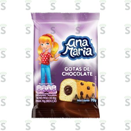  Ana Maria-bolo Gotas Chocolate 70g .