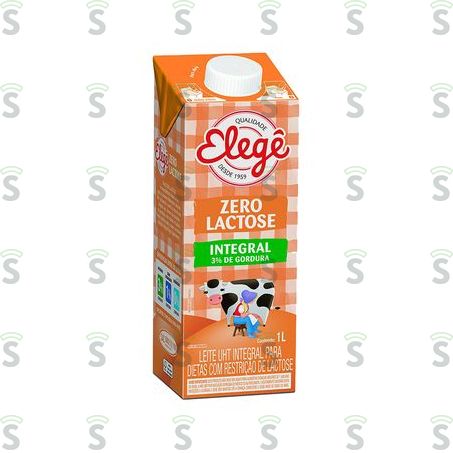  Leite Uht Integral Elegê Com Baixo Teor de Lactose Caixa 1lt