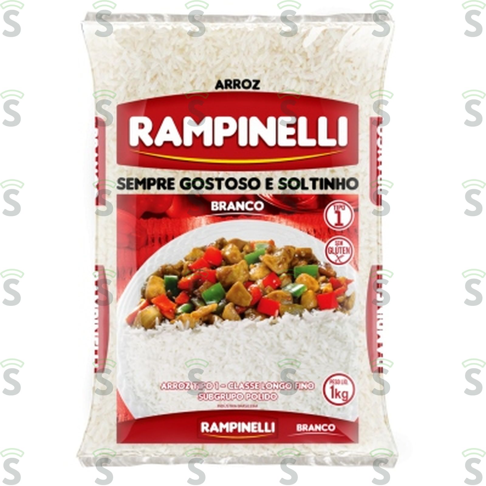 Arroz Tipo 1 Rampinelli Branco Embalagem 1KG