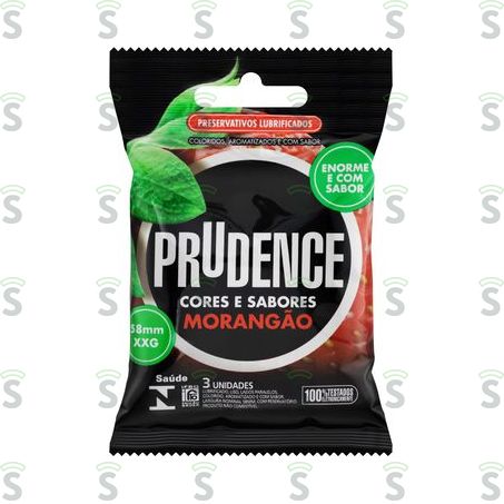  Preservativo Prudence Morangão Xxg Embalagem 3un