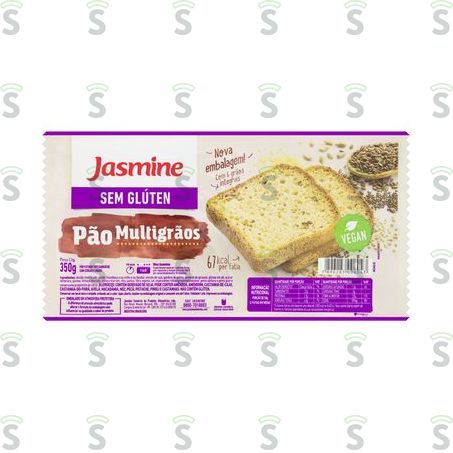 Pão Multigrãos Jasmine Fatiado Sem Glúten Embalagem 350g