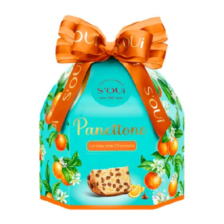 Panettone S'oui Sta Edwiges Laranja e Gotas De Chocolate 400g