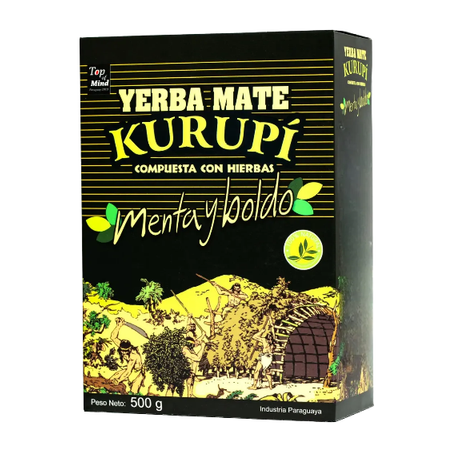 Erva Mate Kurupi Terere Menta E Boldo Embalagem 500G