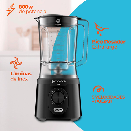Liquidificador Cadence LIQ200 127V - Preto - Hit