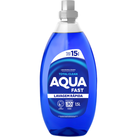 Lava roupas aquafast 1,5l tota clean
