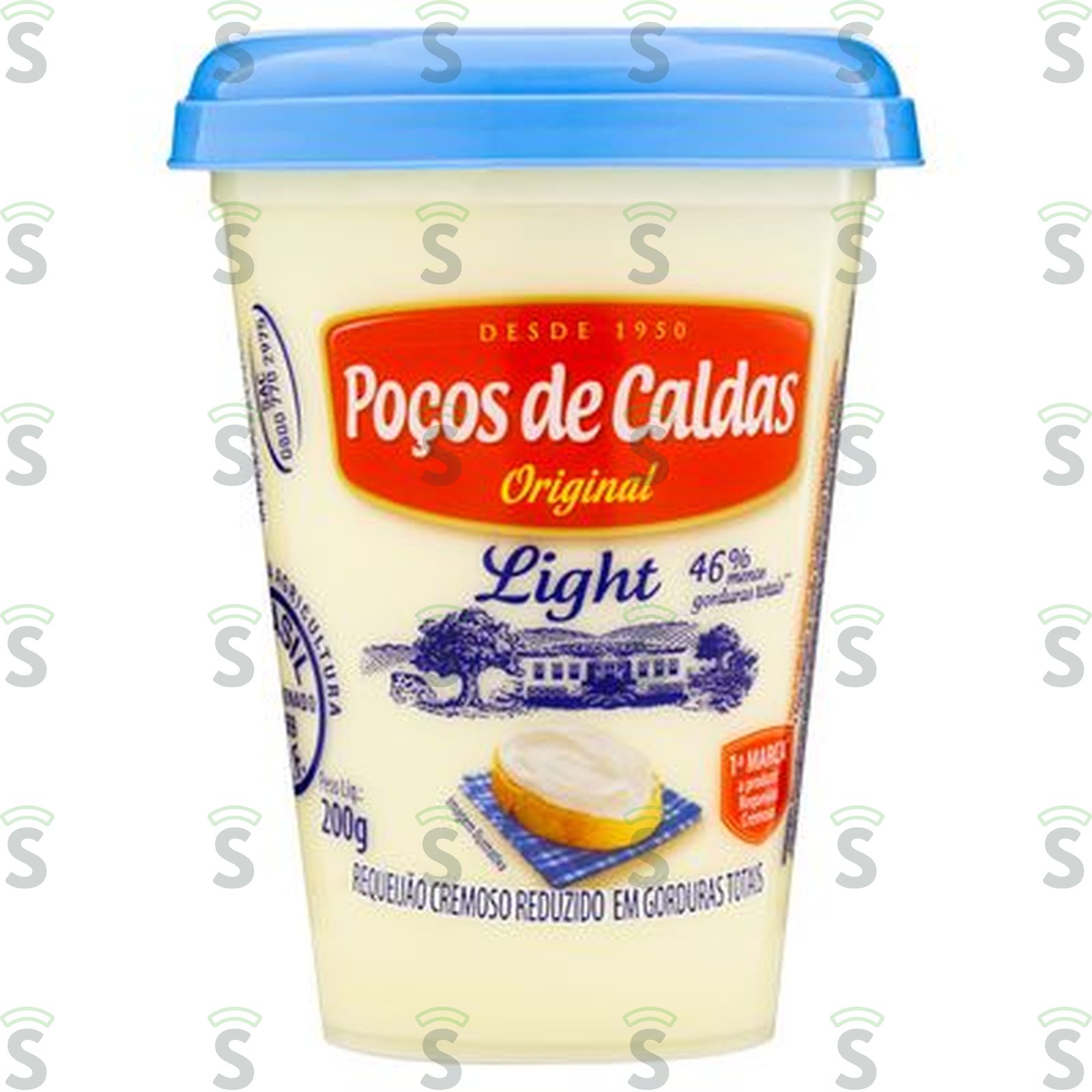 Requeijão Poços de Caldas Light Copo 200G