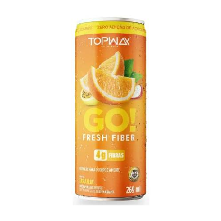 Refrigerante Laranja Go Fresh Fiber Zero Topway Lt 269ml
