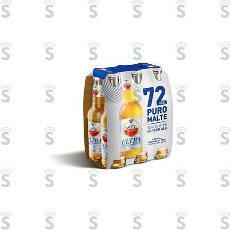  Cerveja Lager Amstel Puro Malte Sem Glúten Ultra Garrafa 275ml - Pacote Com 6un - 1.6lt