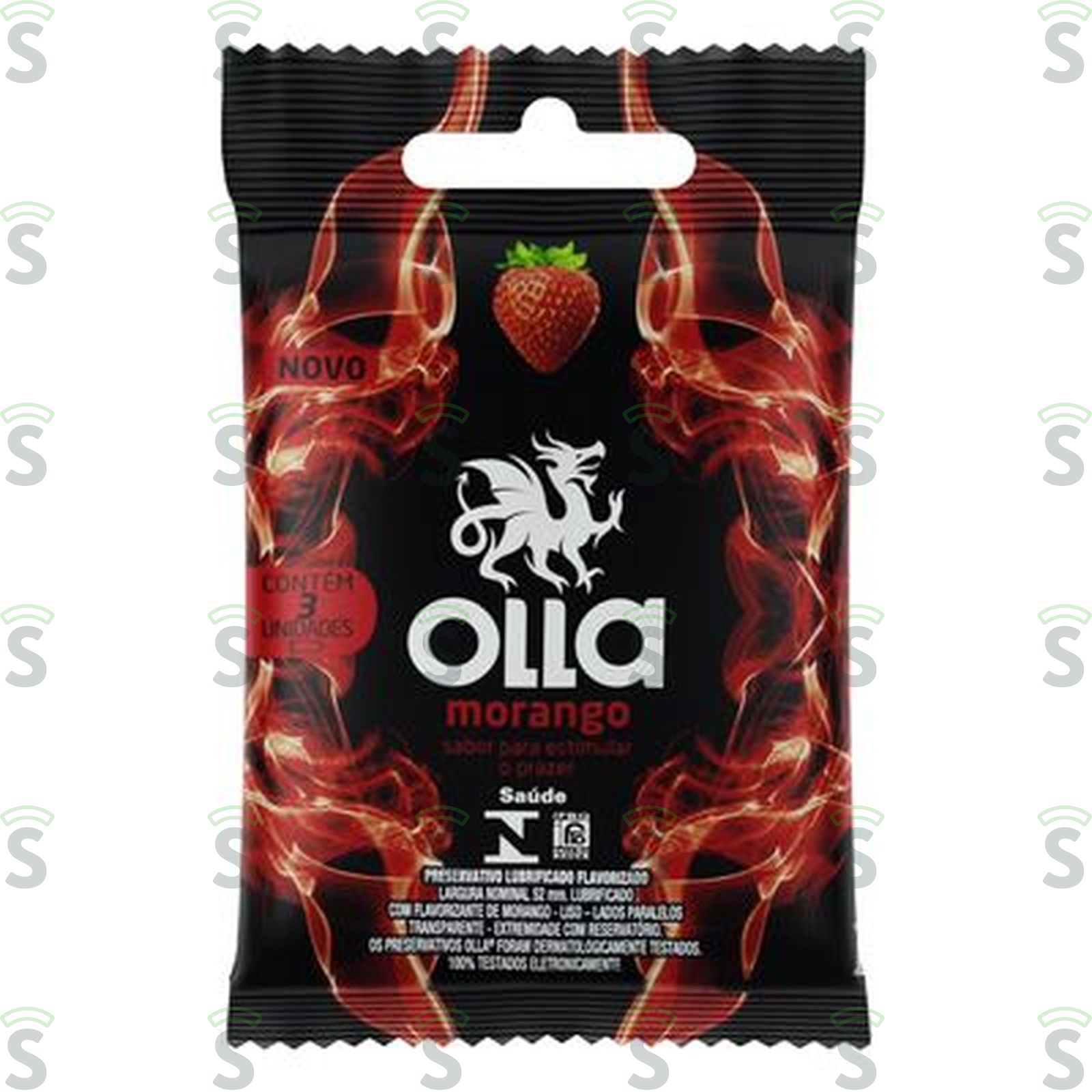 Preservativo Olla Morango 3UN