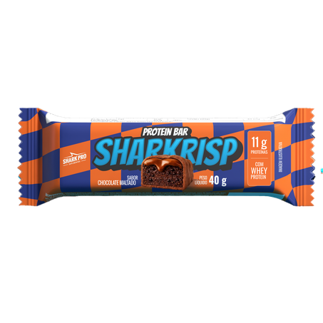 Barra de Proteína Shark Pro Risp Chocolate Maltado 40g