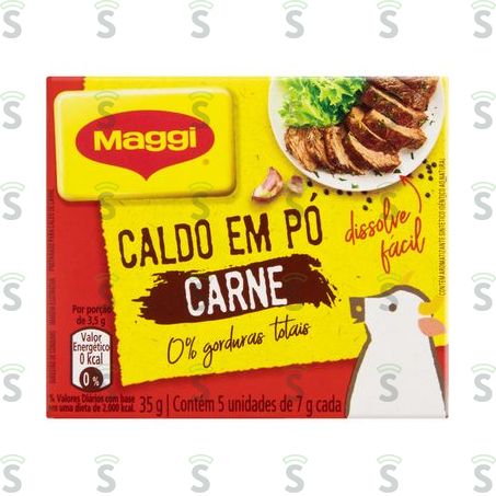  Caldo Em Pó Maggi Carne Caixa Com 5un - 35gr
