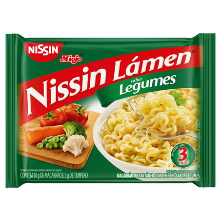 Massa Instantânea Nissin 85g - Legumes