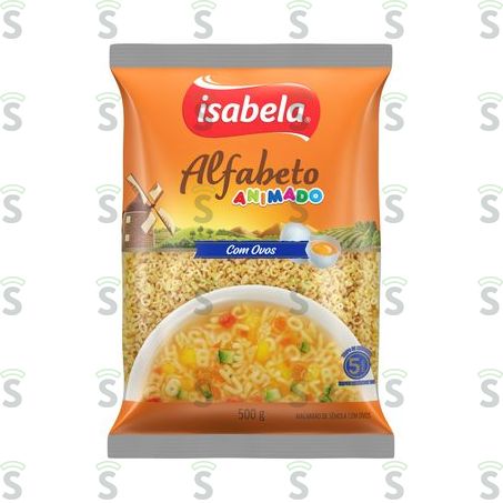  Macarrão Alfabeto Isabela Com Ovos Embalagem 500g