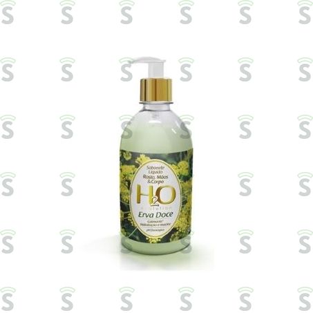  Sabonete Líquido H2o Erva Doce Frasco 500ml