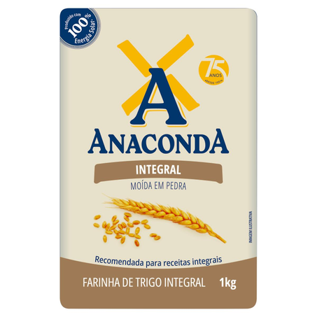 Farinha de Trigo Anaconda 1kg - Integral