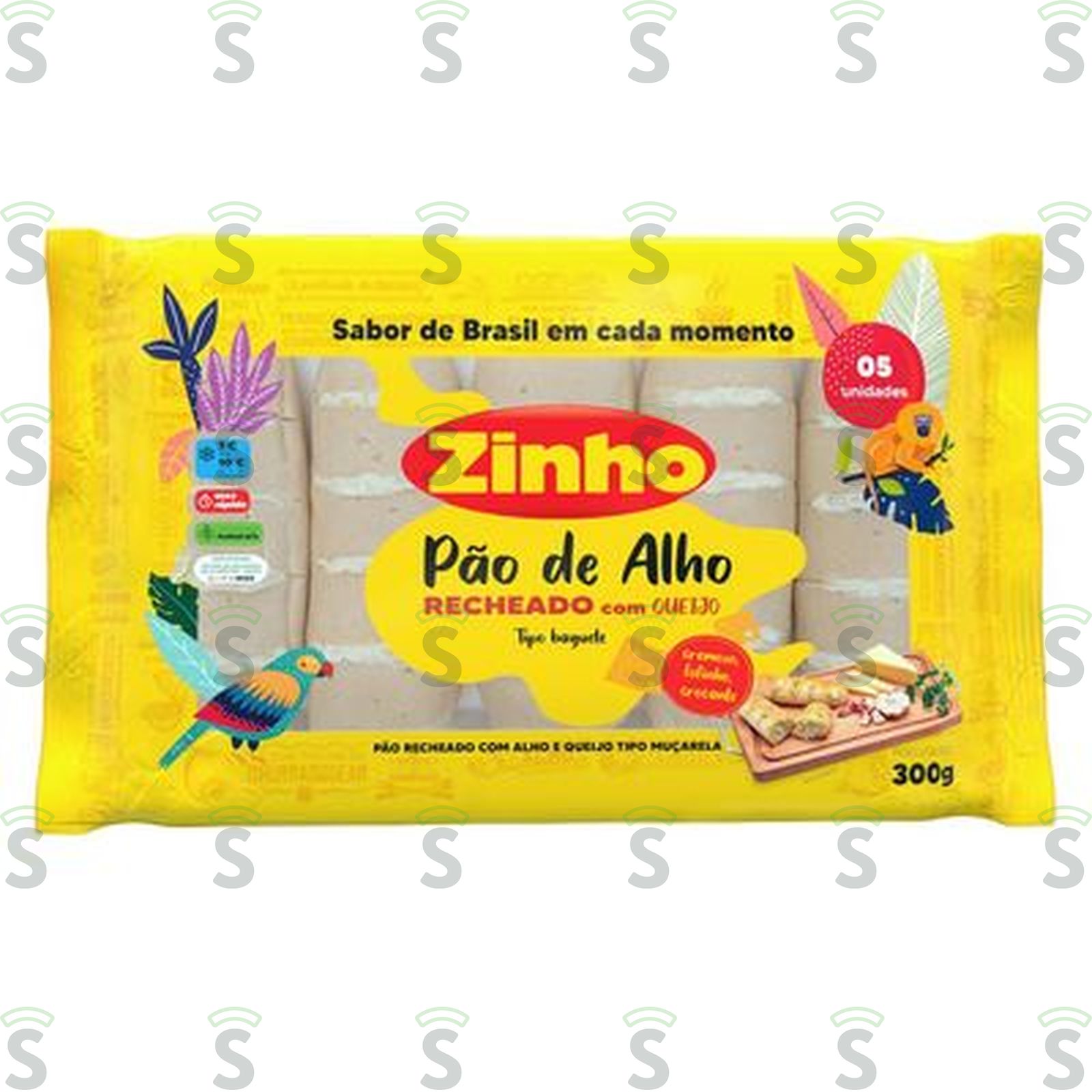 Pão de Alho Zinho Tradicional com Queijo Baguete 300G