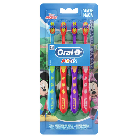 Escova Dental Oral-B Kids Com 4 Escovas - Mickey