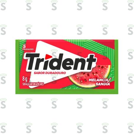  Goma de Mascar Trident Melancia Embalagem 8g