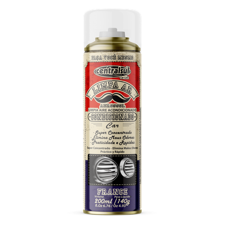 LIMPA AR CONDICIONADO AUTOMOTIVO CENTRALSUL CAR FRANCE LATA 200ML