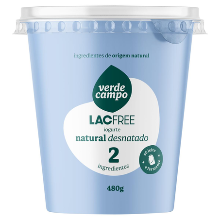 Iogurte Lacfree 480g - Desnatado - 2 Ingredientes