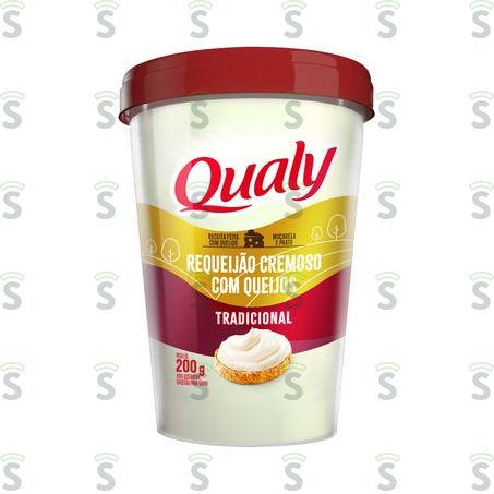  Requeijão Cremoso Com Queijo Tradicional Qualy Copo 200g