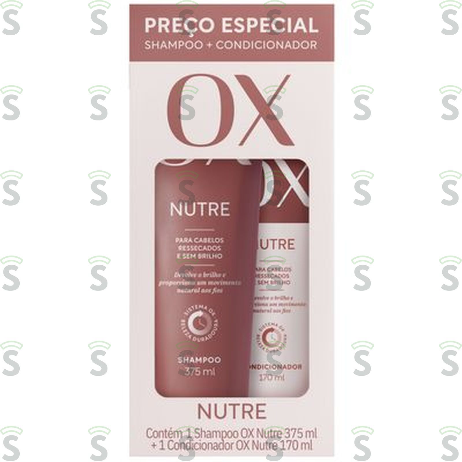 Kit Shampoo + Condicionador Ox Cosméticos Cosméticos Nutre Caixa com 2un - 545ml