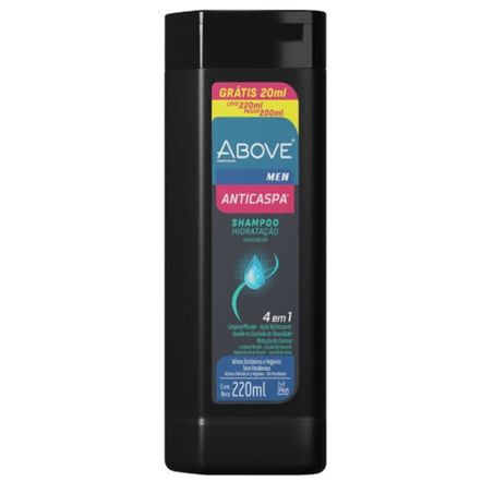 SHAMPOO ANTICASPA ABOVE MEN HIDRATAÇÃO 220ML