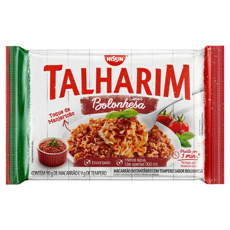 Massa Instantânea Nissin 99g - Talharim -  Bolonhesa