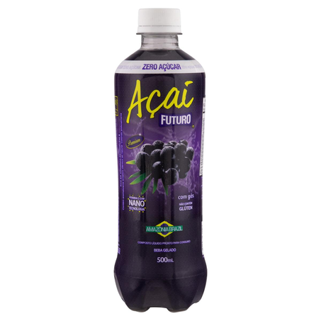 Suco Açaí Futuro 500ml - Sem Açúcar - Com Gás - Pet