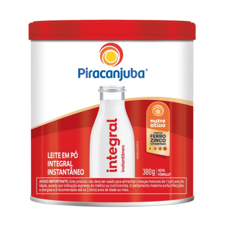 Leite em Pó Integral Instantâneo Piracanjuba 380g