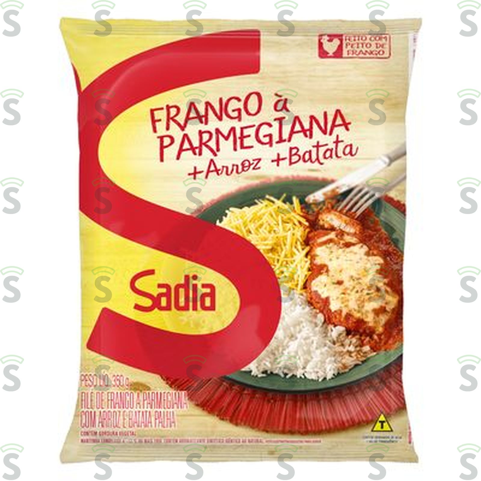 Parmegiana de Frango + Batata + Arroz Sadia Embalagem 350G