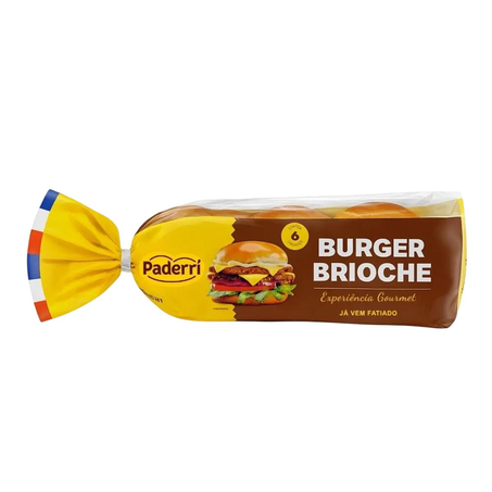 Pão para Hambúrguer Brioche Paderrí 375g