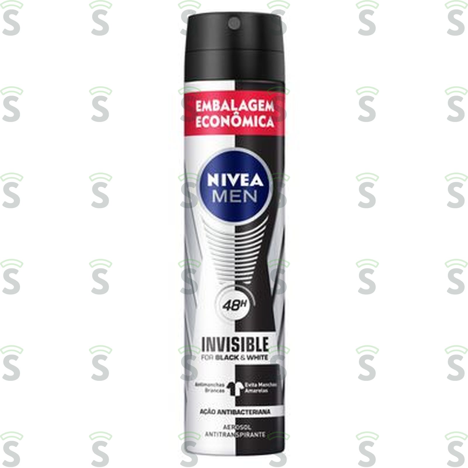 Antitranspirante Aerossol Nivea Men Invisible for Black & White Frasco Spray 200ml