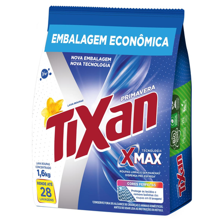 Sabão em Pó Concentrado Tixan 1,6kg - Primavera - Sachê