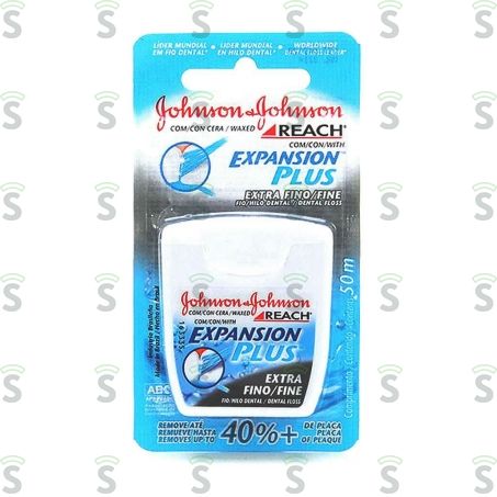  Fio Dental Johnsonejohnson Reach Expansion Plus Extra Fino Embalagem 50m
