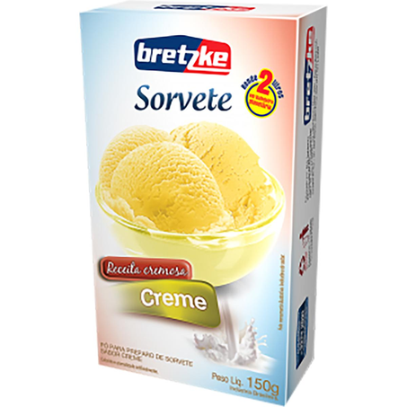 Pó para Sorvete Bretzke 150g - Creme
