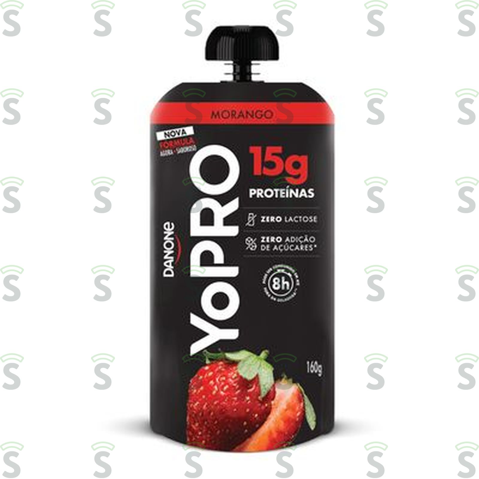 Iogurte Desnatado Morango Zero Lactose Yopro Squeeze 160G