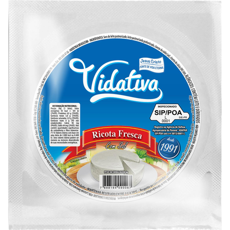 Ricota Vidativa Tradicional Kg