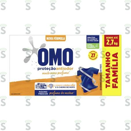  Lava-roupas Pó Omo Proteção Antiodor Tamanho Família Caixa 2.2kg