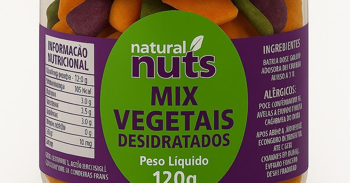 Mix Vegetais Desidratados Natural Nuts 120G