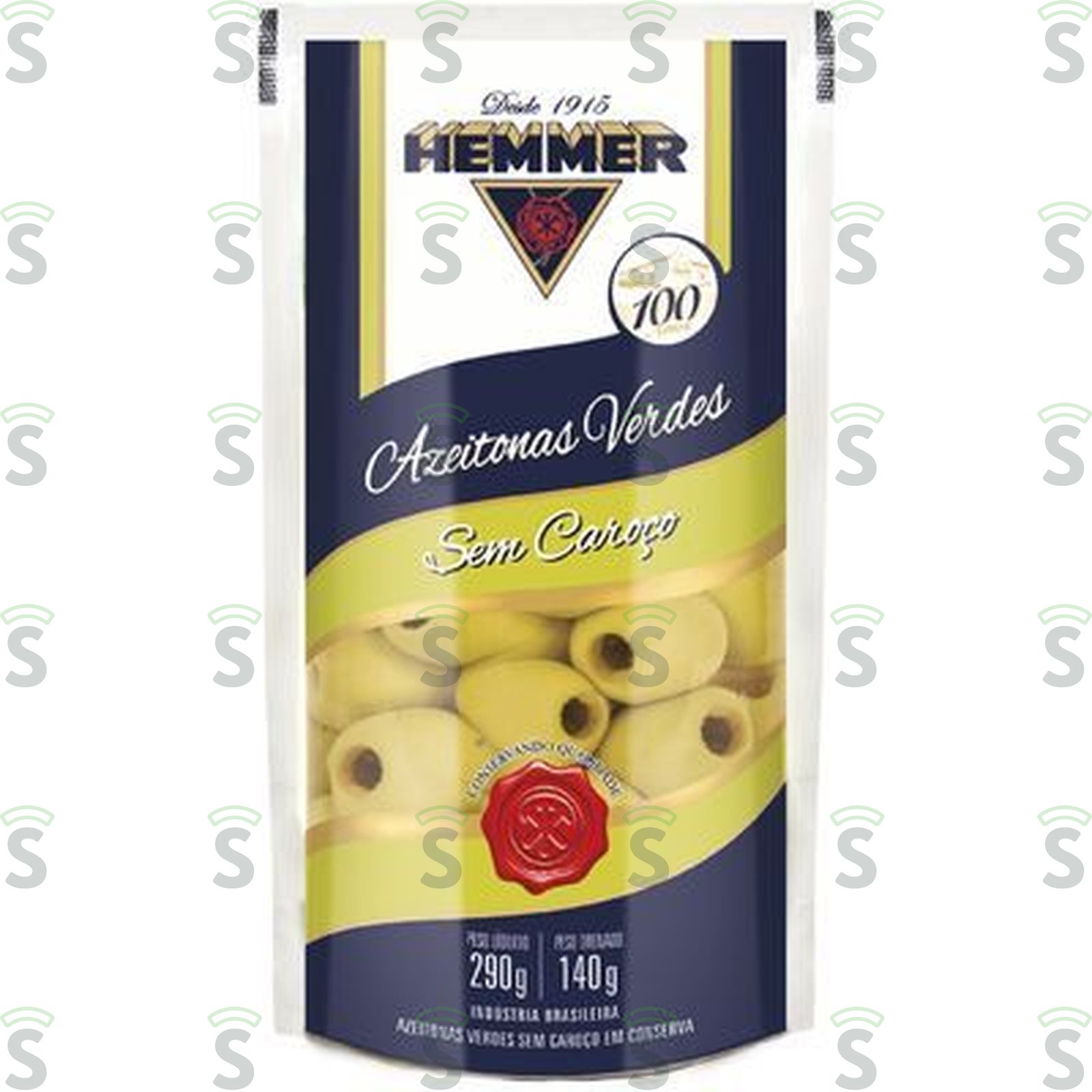 Azeitona Verde Hemmer Sem Caroço 140G