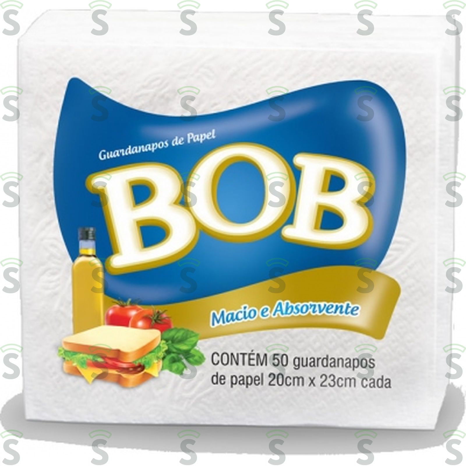 Guardanapo de Papel Bob 20x23cm Embalagem 50UN