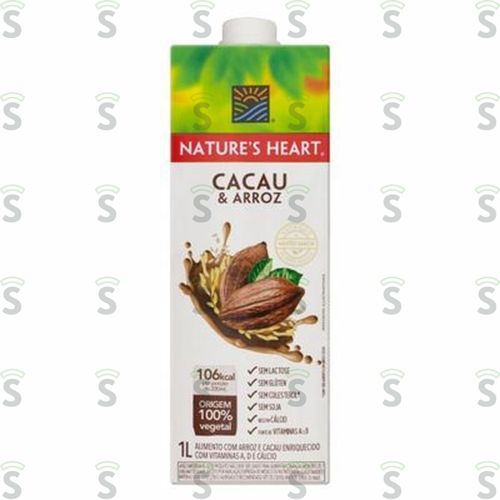 Bebida à Base de Arroz e Cacau Nature's Heart Caixa com Tampa 1lt