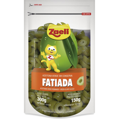 Azeitona Zaeli 150g - Premium - Fatiada