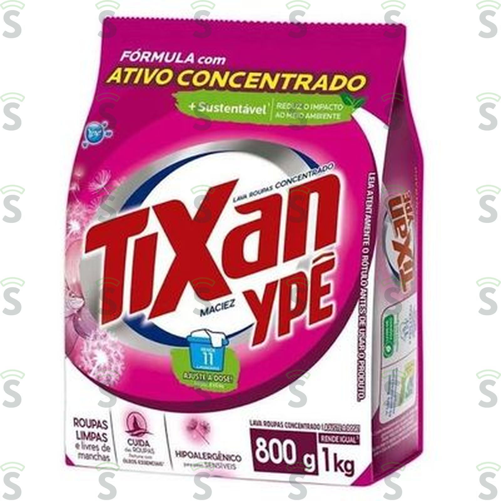 Lava-roupas Pó Concentrado Maciez Tixan Ypê Pacote 800G